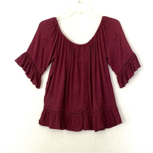 Superdry off shoulder bohemian style top - Picture 4 of 8